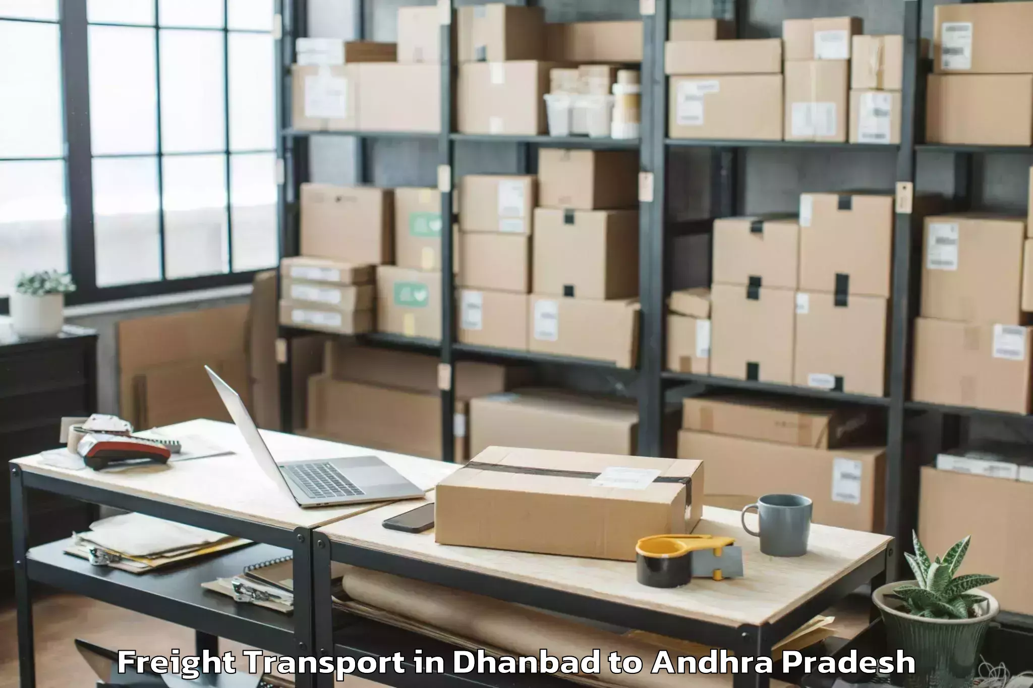 Book Dhanbad to Vignan University Guntur Freight Transport Online